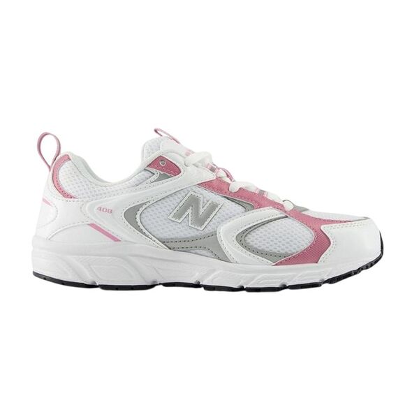 New Balance Shoes - New Balance Womens/Ladies 408 V1 Leather Sneakers / White/Pink